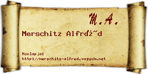 Merschitz Alfréd névjegykártya
